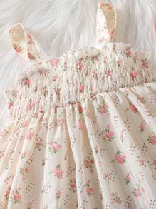 2 Stücke Set für Kleine Mädchen, elegant, im koreanischen Stil, mit Blumenmuster, Leibchen und Shorts