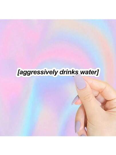 1 件激励性饮用水贴纸、趣味水瓶标语贴纸、美观文字贴纸、杯子贴纸、防水贴纸包，用于装饰杯子、瓶子、学校用品、工艺品、DIY 艺术用品、返校、学校用品