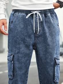 Manfinity Hypemode Pantalones vaqueros casuales y sencillos para hombres, apropiados para el verano