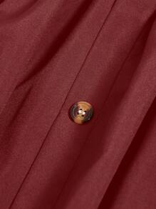 SHEIN Explorewe Tween-Mädchen Lässiger A-Linien-Rock bis zur Wadenmitte mit Gürtel, Schul-/Campus-Stil, geeignet für Frühling und Sommer