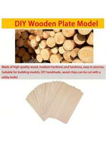 SHEIN 5/12/26pcs-Pack Plywood Craft Sheets: Versatile & Precise For DIY, Wood Burning, CNC Projects -  Wooden Ornaments