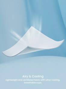 LUVLETTE Plus Dream Curve Air 全覆盖透气透明网眼垫杯蓝色基本款清爽舒适迷你文胸 - 薄荷藍 - 查看 7