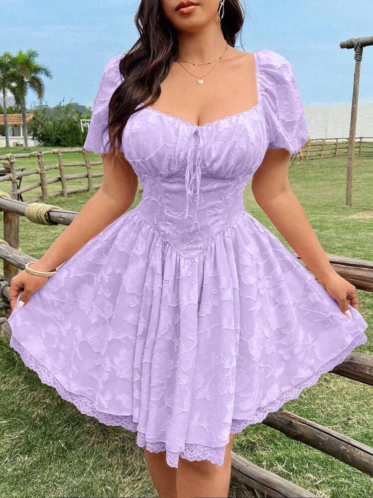 chinese dress ladies Pretty Elegance Tulle Lace-Up Floral Sequin Mini Dress