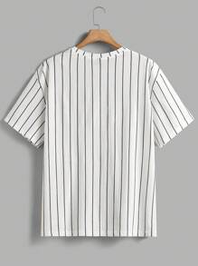 EASEVO 3pcs/Pack Plus Size Men's Solid Color Knit Crew Neck Short Sleeve T-Shirts, Suitable For Summer - Multicolor - View 5