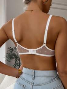 SHEIN Maternity 1pc Elegant Solid Color Lace Nursing Sexy Lingerie Bra