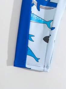 Süßer Wal Muster Badeanzug, bunte Wal Gestaltung, perfekt für Babys um traumhafte Unterwasser Momente zu genießen