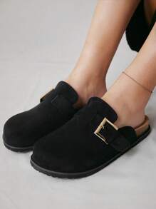 Solecia 女士可调节带扣休闲日常穿平底穆勒鞋春夏新款度假女式婚礼鞋复活节海滩休闲鞋