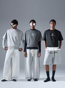 NEON BLANC Paquete de 3 camisetas de manga corta de cuello redondo de estilo urbano para hombre