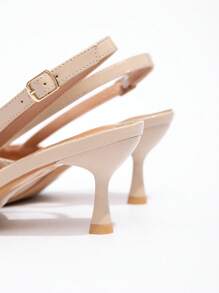 CUCCOO BIZCHIC Women's Back Strap Butterfly Decor Lolita High Heel Pumps, Wine Red