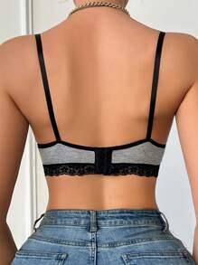 Moonlight & Mama Maternity Contrast Lace Nursing Bra For Pregnant Women Without Padding