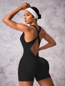 Easithlete 1 Pieza Mono de mujer con nudo retorcido para yoga y running