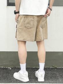 Manfinity LEGND Pantalones cortos vaqueros holgados y casuales de carga para hombres
