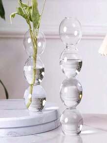 1pc Ins Style Korean Transparent Bubble Glass Vase, Living Room Flower Arrangement, Office Or Home, Outdoor Niche Decoration, Bedroom Dorm Room Decor, Best Gift For Friends, Parents, Colleagues - Multicolor - View 4