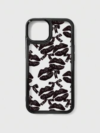 Fairycore 1 pieza Funda de teléfono con diseño de labios, compatible con 11 12 13 14 15 Pro Max 16