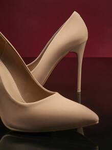 SHUZIA 女士经典尖头细高跟鞋 - 米色 - 查看 3