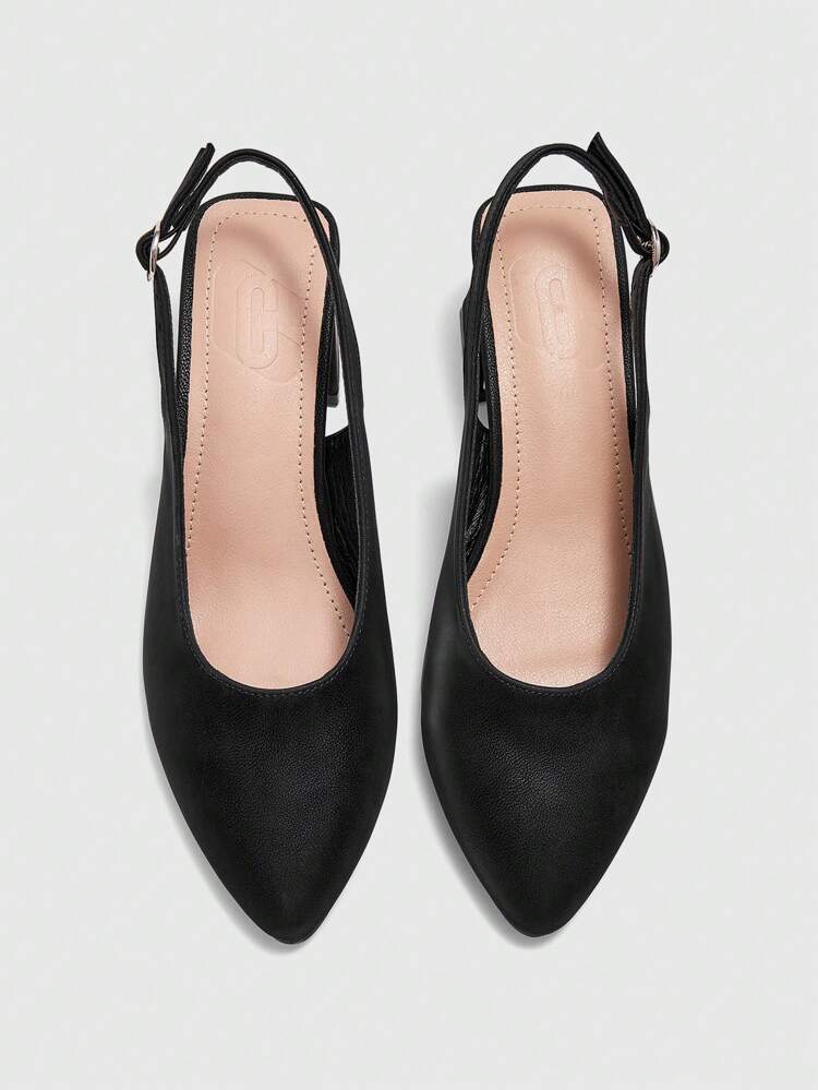 CUCCOO CURVES Simple Solid Color Thick Heel Casual Fashion Loafers