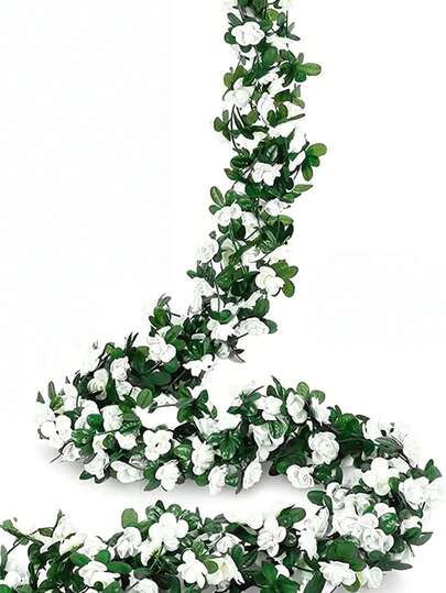 1PC/5pcs 人造花玫瑰藤 DIY 花园材料藤蔓婚礼场地装饰家居卧室、客厅、浴室、壁挂装饰材料户外花园学校生日派对用品情人节装饰新年、情人节、礼物