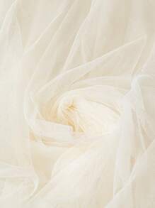 Rometta 法式优雅修身深 V 领高腰长裙，网眼拼布针织吊带背心裙，大码女式长款女装 - 彩色 - 查看 5