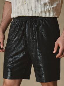 GENTILAND Men's Casual Knit Loose Shorts, Fashion Daily Wear For Young People - Black - View 3