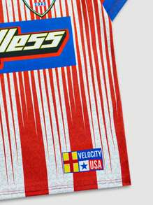 ROMWE MEN Prep Men's Sports Football Jersey, Suitable For Everyday Wear In Spring/Summer