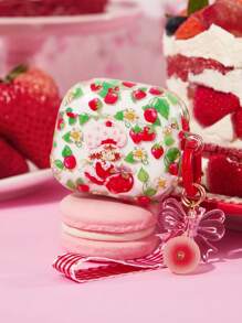 Strawberry Shortcake X SHEIN 草莓图案硬壳保护套，带钥匙扣，礼品之选，适合夏季/春季、海滩、度假。 - 彩色 - 查看 6