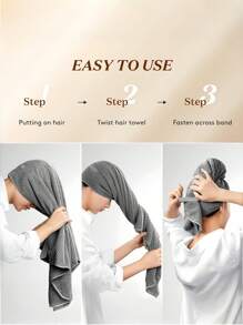 1pc Large Size Multi-Color Microfiber Hair Turban, Super Absorbent & Fast Drying Hair Drying Towel Home Bathroom Decor Summer