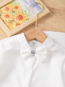 SHEIN 2pcs Young Boy Ramadan Gentleman Outfit Set - Light Grey - View 6