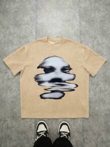 SHEIN Teen Boy Casual Minimalist Round Neck Short Sleeve T-Shirt, Suitable For Summer