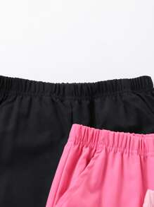 Elladie kids 年轻女孩休闲纯色工装裤