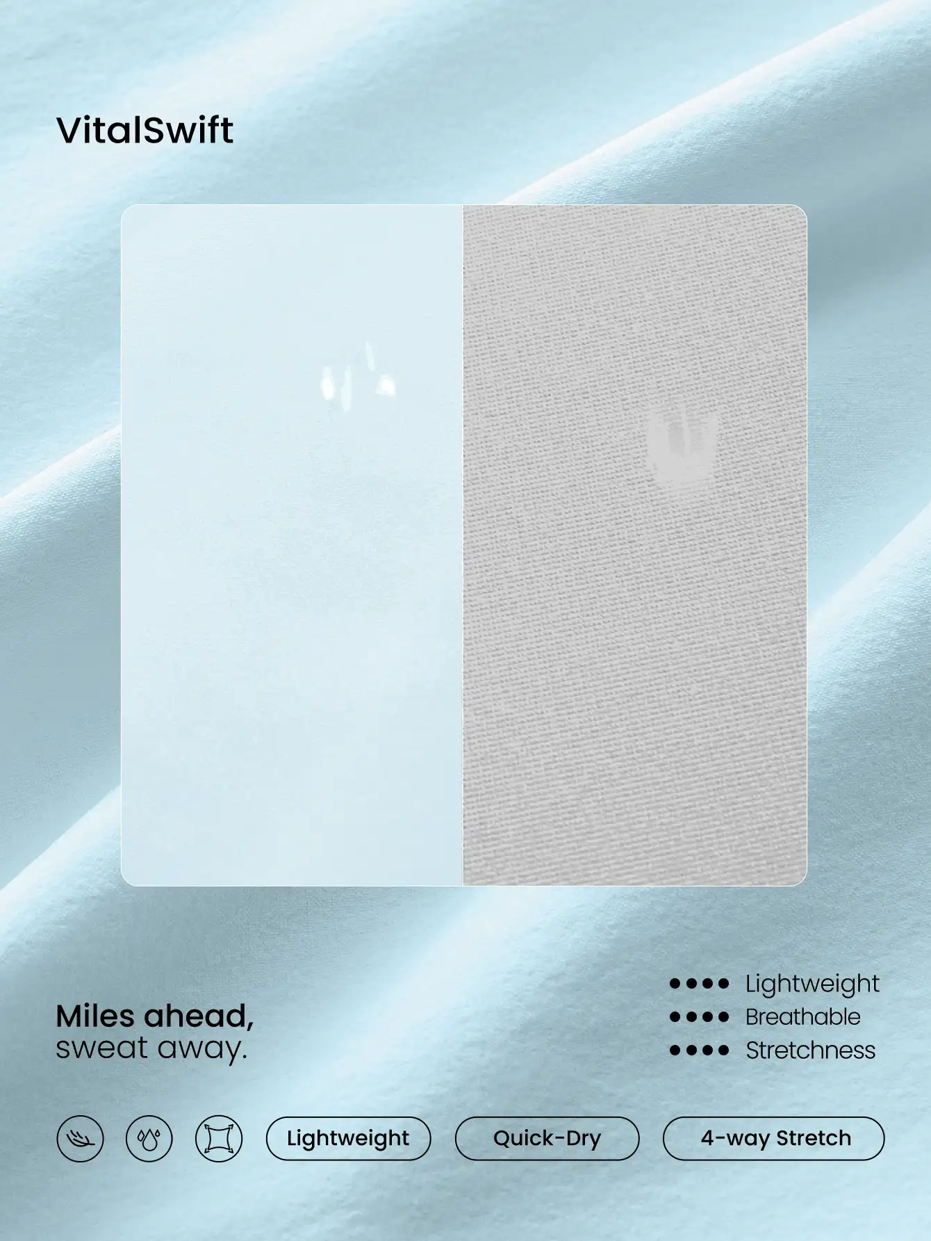 GLOWMODE 3.5 英寸 VitalSwift 快干轻薄透气跑步短裤，内置短裤后袋，中等强度跑步慢跑训练健身房锻炼