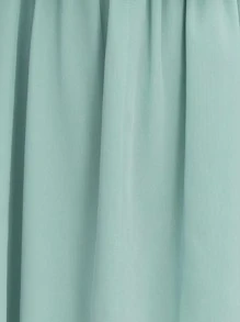 Nöista Elegant Mint Green Summer Mini Dress With Ruffles,Halter Neck And V-Neck Opening For Tea Party,Spring,Easter Or Graduation,Feminine Light Pastel - Green - View 9