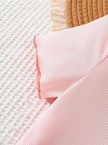 2 件套少女夏季休闲粉色短袖上衣和配套深粉色裤子睡衣/家居服套装假日旅行休闲夏装 - 彩色 - 查看 8