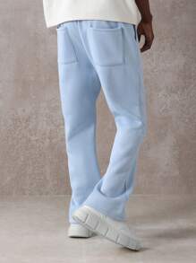 SUMWON Pantaloni della tuta a zampa d'elefante di alta qualità, adattati, con vita regolabile, casual, atletici, da relax, stile retrò Y2K, vita alta, gamba ampia, streetwear