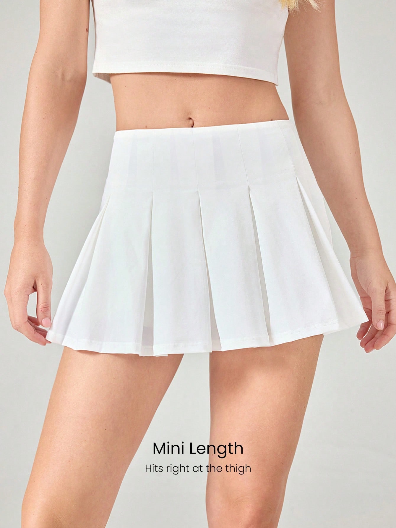FeatherFit™-Air Pleated Low-Rise Pocket Anti-Slip Mini Skirt Skort