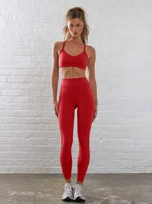 Musera Sport V Neck Strap Cross Back Active-Wear Sports Bra ,Padel, Tennis, Pickleball Gym Fitness Yoga Pilates Fall Daily Casual