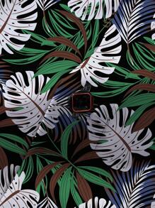 Manfinity RSRT Men Tropical Print Beach Shirt Without Tee - Multicolor - View 5
