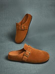 SHUZIA Women's Round Toe Cork Footbed Slide Clogs With Adjustable Buckle Mother's Day Present - Beige - View 7