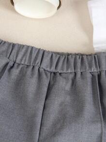 SHEIN 2pcs Baby Boy Vest Waistcoat & Loose Shorts Gentleman Outfit Set, Suitable For Special Occasions Like Weddings, Birthdays, And Daily Wear, Adorable And Stylish