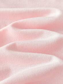 2pcs/Set Baby Girls' Casual Cute Bow Decor Round Neck Short Sleeve Tops, Comfortable & Soft, Pink & White T-Shirt Suitable For Daily Wear, Spring/Summer New Arrivals, Buy 1 Get 1 Free, High Cost-Effective - Multicolor - View 5