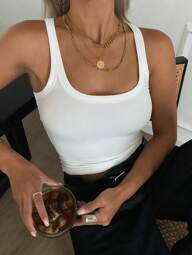 Livesso Women Summer New Solid Casual Business Tank Top