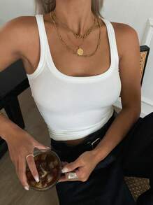 Livesso Women Summer New Solid Casual Business Tank Top