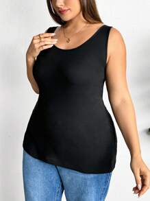 SHEIN Essnce 3pcs/Set Plus Size Women Tank Tops - Mauve Purple - View 8