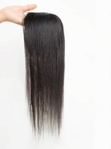 Topper de cabello natural con base de encaje transparente de 3*4 pulgadas, peluca invisible con raya libre para mujeres, extensión de cabello - SNatural - Ver 6