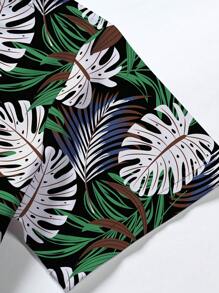 Manfinity RSRT Men Tropical Print Beach Shirt Without Tee - Multicolor - View 4