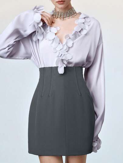 Arave 高端优雅别致春夏高腰中裙