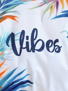 Summer,Holiday,TravelerYoung Boy Summer Casual Floral Print T-Shirt And Shorts Set - White - View 6