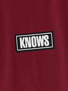 Manfinity VCAY Men's Casual Knit 2 In 1 Letter Logo Decorative Regular Fit Short Sleeve T-Shirt, Suitable For Daily Wear - Black - View 3