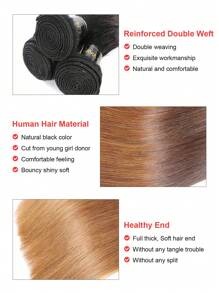 3pcs Bundle 10-26 Inch 150 Density Straight Human Hair Extensions - S1/4/30 - View 6
