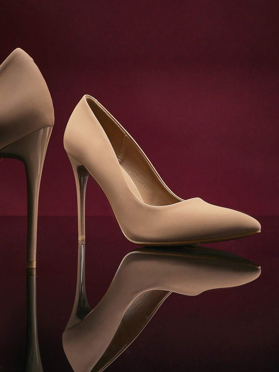 SHUZIA 女士经典尖头细高跟鞋 - 米色 - 查看 1