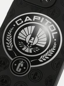 The Hunger Games X SHEIN Durable And Fashionable Cool Mobile Phone Case, Graphic Pattern Protection Case Design, Compatible With IPhone, - Black - View 8